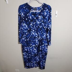 THE LIMITED polka dot faux wrap‎ dress size large